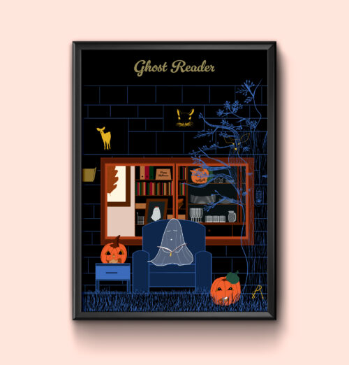 Affiche "Ghost Reader", le fantôme book addict