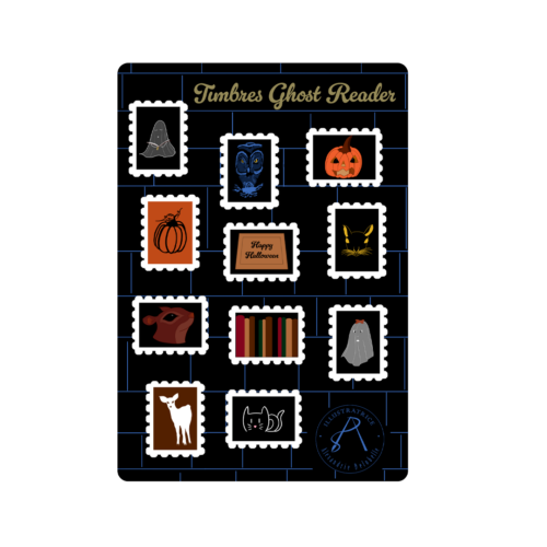 Planches A5 de Timbres "Ghost Reader"